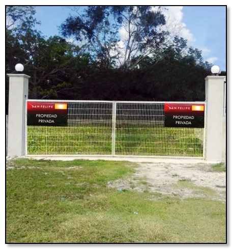 Gate at San Felipe site